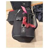 Black Travel Luggage Set - 2 Rolling Suitcases, Garment Bag, Carry-On