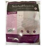 Solutions Mattress Pad Queen - Cool Touch Technology, Scotchgard Protector