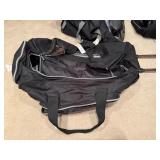 Reebok Duffel Bag & Red Heart Pattern Rolling Suitcase Travel Set (2-Piece)