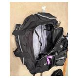 Reebok Duffel Bag & Red Heart Pattern Rolling Suitcase Travel Set (2-Piece)