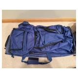 Blue & Gray Duffel Bags (Lot of 3) - Travel Gear with Multiple Pockets