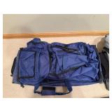 Blue & Gray Duffel Bags (Lot of 3) - Travel Gear with Multiple Pockets