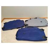 Blue & Gray Duffel Bags (Lot of 3) - Travel Gear with Multiple Pockets