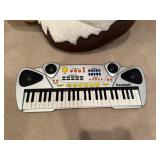 Kawasaki Toy Keyboard with Speakers & Giant Plush Bird Pillow - Two-Piece Set