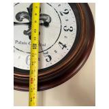 Palais Cardinal Wall Clock with Fleur-de-lis Dial - Vintage Round Brown Copper Frame