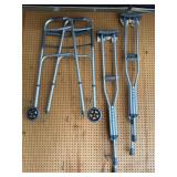 Ardian DSV80535 Rollator Walker with Forearm Crutches - Aluminum Mobility Aids, 300 lb Capacity