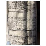 Queen Bed with Simmons Innerspring Mattress - Pine Wood Frame, Blue Floral Quilt