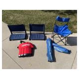 GreatLand Quad Chair Stadium Seat (Blue) - Set of 2