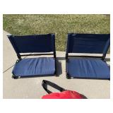 GreatLand Quad Chair Stadium Seat (Blue) - Set of 2