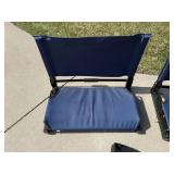 GreatLand Quad Chair Stadium Seat (Blue) - Set of 2