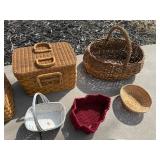 Vintage Wicker Basket Collection - Assorted Sizes & Shapes (Round/Oval/Rectangular)