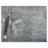 Round Glass-Top Outdoor Patio Table Set with Umbrella - 6 Woven Sling Chairs, White