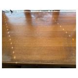 HON Oak Wood Office Desk - 6-Drawer Double Pedestal with Center Kneehole