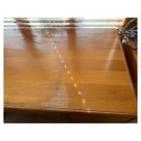 HON Oak Wood Office Desk - 6-Drawer Double Pedestal with Center Kneehole