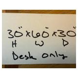 HON Oak Wood Office Desk - 6-Drawer Double Pedestal with Center Kneehole