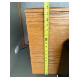 Wood 2-Drawer File Cabinet with Lock - Oak Finish - contents NOT inc