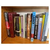 Globe on Stand with Assorted Books & DVDs - Wooden Shelf Display