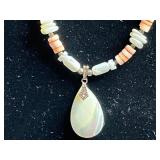 Floating Coral & Turquoise Beaded Necklace, Shells, Red Coral Pendant & More!