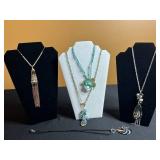 Assorted NecklacesInc C + C - Turquoise Boho to Glam Tassel Fashion Jewelry Set
