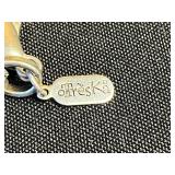 Red Bead Necklace Set with Treska Sunburst Pendant & Silver Tone Charm Necklaces