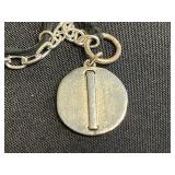 Maria Rivolta Round Coin Like Pendant Necklace w Matching Bracelet & Sterling Jasper Stone Pendant