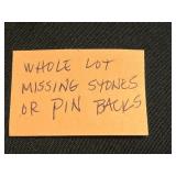 Vintage Jewelry Collection: Rhinestone Necklace, Turquoise & Crystal Brooches, Pins - all missing stones or back pins