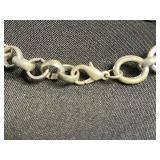 Lot of Bracelets Inc Amethyst Chip Bracelet and Silver Tone Necklace w Charms