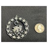 Lot of 3 Necklaces Inc Ralph Lauren, Sarah Coventry & Navika, Swan Pendant, Heart Charm Bracelet - quarter pictured for sizing