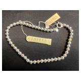 Lot of 3 Necklaces Inc Ralph Lauren, Sarah Coventry & Navika, Swan Pendant, Heart Charm Bracelet - quarter pictured for sizing