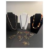 Cool VTG Bead Necklaces w Copper Wire Jewelry Collection