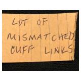 Lot of Mismatched/Single Cufflinks with Blue Cabochon, Inlays & Turquoise Accents