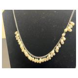 Avon Pearl Necklace - Cream Faux Pearl Bead Strand w Silver Tone Clasp - pearls unauthenticated