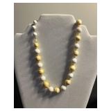 Avon Pearl Necklace - Cream Faux Pearl Bead Strand w Silver Tone Clasp - pearls unauthenticated