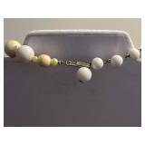 Avon Pearl Necklace - Cream Faux Pearl Bead Strand w Silver Tone Clasp - pearls unauthenticated