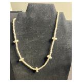 Avon Pearl Necklace - Cream Faux Pearl Bead Strand w Silver Tone Clasp - pearls unauthenticated
