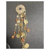 Vintage Pearl (unverified) Necklace Set With Heart Pendant & Leaf Earrings - Assorted Jewelry Collection