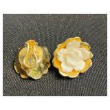 Vintage Pearl (unverified) Necklace Set With Heart Pendant & Leaf Earrings - Assorted Jewelry Collection