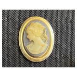 Vintage Costume Jewelry Assortment - Cameos, Brooches, Beads & Earrings Odds & Ends for Jewelry Making