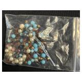 Vintage Costume Jewelry Assortment - Cameos, Brooches, Beads & Earrings Odds & Ends for Jewelry Making