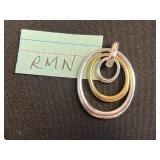 Monogram Pendant Necklace on Chain, RMN Necklace, Black Coral Earrings w No Wires, Alice Caviness Earrings & More VTG Earrings!