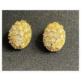 Monogram Pendant Necklace on Chain, RMN Necklace, Black Coral Earrings w No Wires, Alice Caviness Earrings & More VTG Earrings!