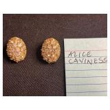 Monogram Pendant Necklace on Chain, RMN Necklace, Black Coral Earrings w No Wires, Alice Caviness Earrings & More VTG Earrings!