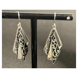 Vintage Silver-Tone Jewelry Set: Heart Pendant Necklace, Whiting Davis Locket, Premier Necklace & Turquoise Earrings