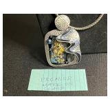 Vintage Silver-Tone Jewelry Set: Heart Pendant Necklace, Whiting Davis Locket, Premier Necklace & Turquoise Earrings