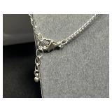 Abalone Pendant Necklace with Hammered Teardrop Earrings Set