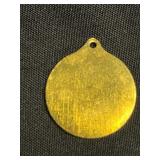 Gold-Tone Rosary Necklace with Pink Beads, Heart Charm & Crucifix Pendant