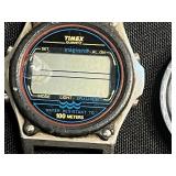 Timex Diver-Style Wristwatch & TI Digital Watch & Vintage Analog Watches & Bands (Assorted)