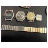 Timex Diver-Style Wristwatch & TI Digital Watch & Vintage Analog Watches & Bands (Assorted)