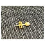 Turquoise Drop Pendant Necklace Set, Opal Like Pendant on 14K GF Chain; Plus Turquoise Turtle Earrings