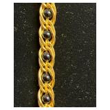 Metal Chain Necklace Lot - 3 Necklaces (one RMN) & Beaded Bracelet (Lot of 4)